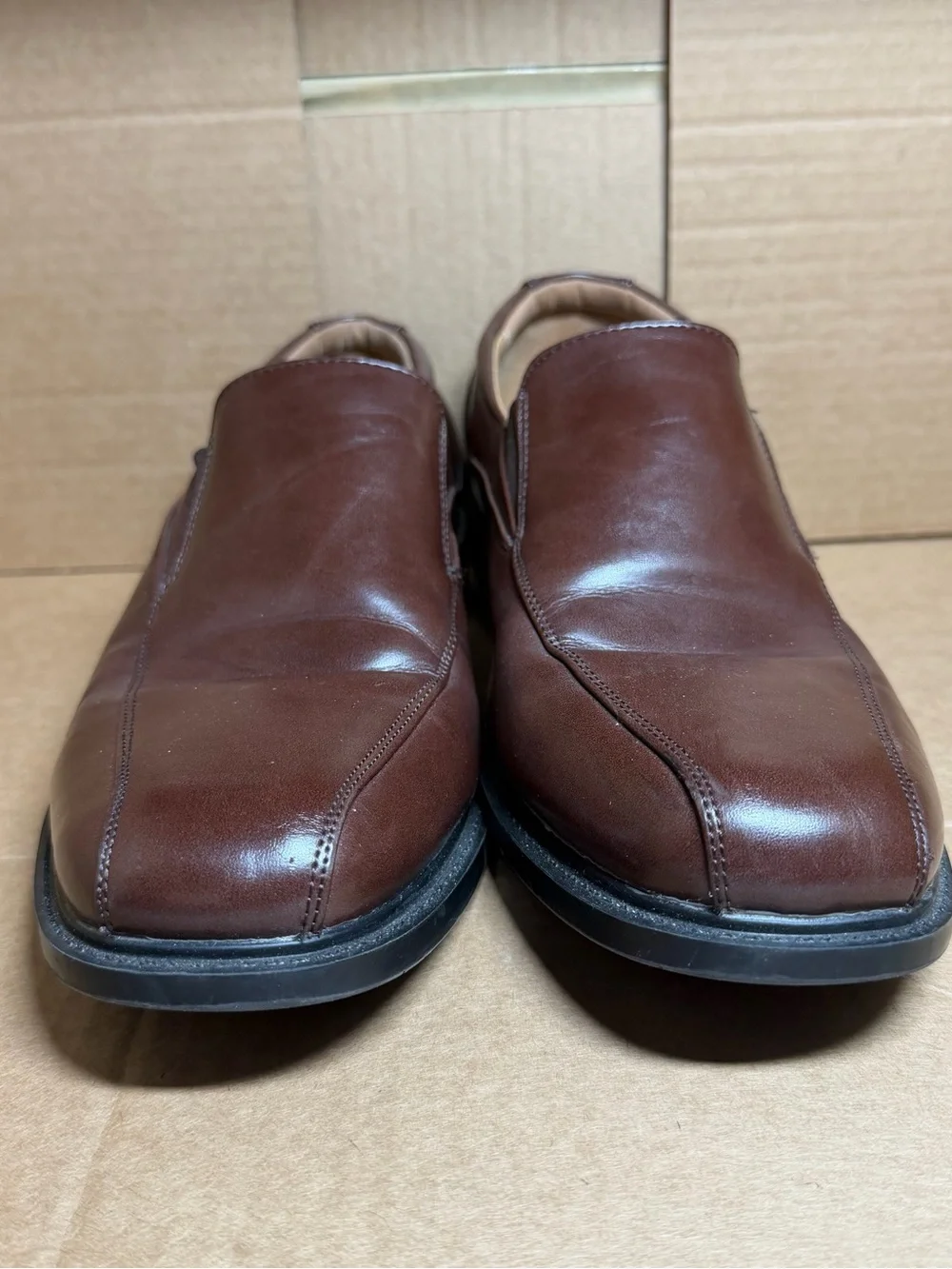 croft & barrow Brown Leather Slip-On Men's Loafers